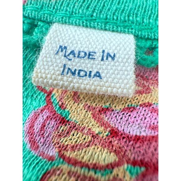 Fat Face Riley Bali green dress pink floral women’s 8 NWOT - Picture 5 of 10